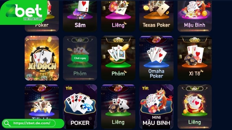 Các tựa game bài Zbet nổi bật nhất Các tựa game bài Zbet nổi bật nhất