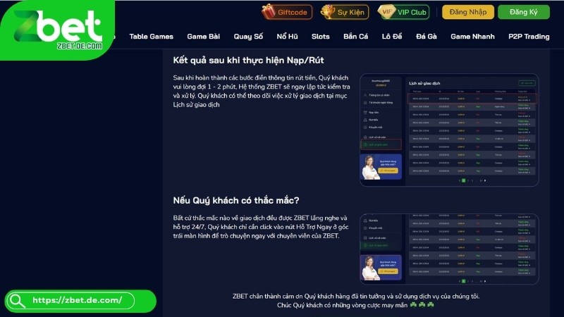 Giao dịch nạp tiền tại Zbet diễn ra trong bao lâu? Giao dịch nạp tiền tại Zbet diễn ra trong bao lâu?