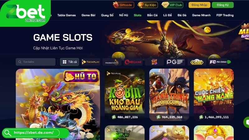Đôi nét về sảnh slots game Zbet Đôi nét về sảnh slots game Zbet